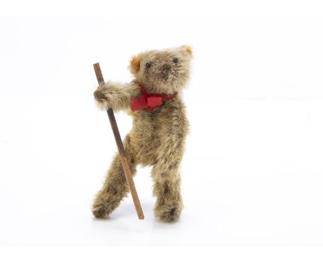 A World War One larger size Soldier teddy bear, with golden mohair, large black headed glass pin eyes, pipe-cleaner ears, pro