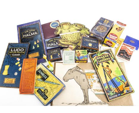 Various games and toys,  including a Glevum Snakes &amp; Ladders, Chad Valley Halma and Ludo, Tit-Bits Teaser and similar No.