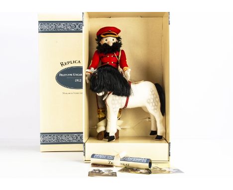 A Steiff limited edition Replica 1996 Felt Doll Hungarian with Horse 1912,   122 of 1200, in original box with certificate 