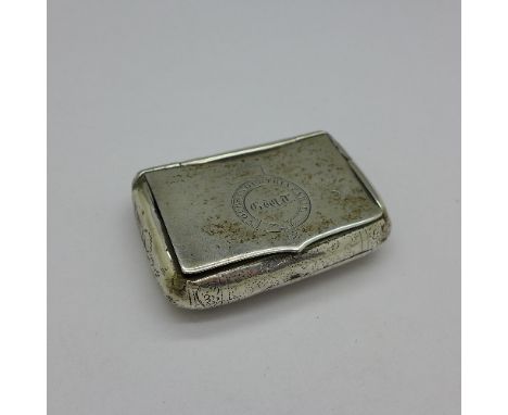 A George III silver snuff box, Birmingham 1819