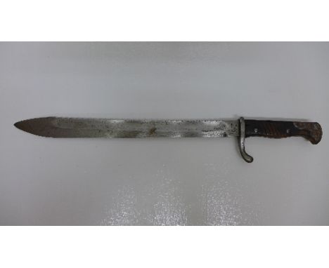 A German saw back bayonet, the blade marked Weyersberg Kirschbaum & Cie., Solingen, W16, no scabbard