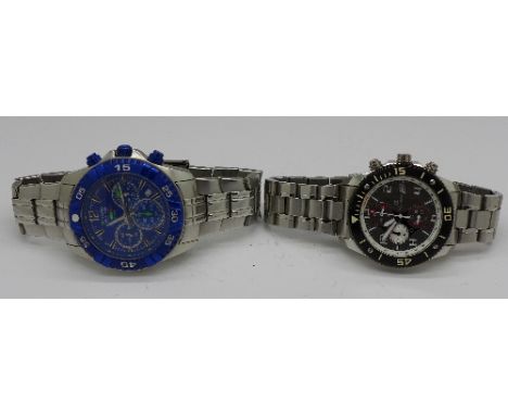 Two gentlemen's chronograph wristwatches, BP Ford Abu Dhabi World Rally team and an Oskar Emil with spare link