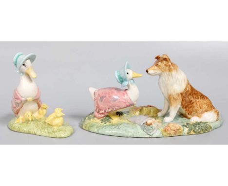 Beswick Beatrix Potter Tableau 'Kep and Jemima', model No. P4091, limited edition 1222/2000; together with 'Jemima and Her Du