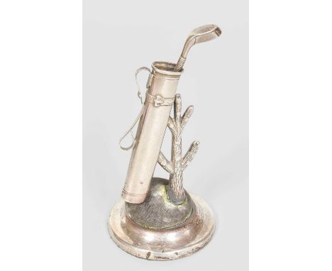An Edward VII Novelty Silver Combination Ring-Tree and Pin-Cushion, by Crisford and Norris Ltd., Birmingham, 1909, in the for