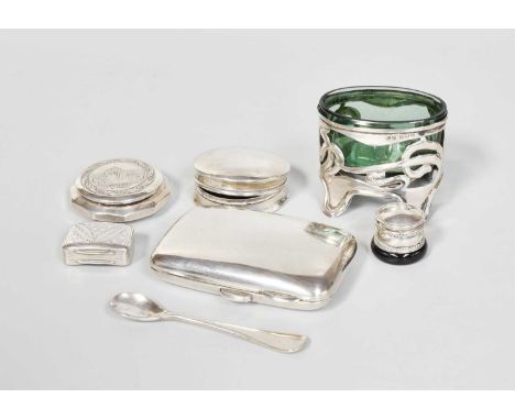 A Collection of Assorted Silver, including a George III vinaigrette, by Cocks and Betteridge, Birmingham, 1810; an Art Nouvea