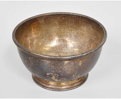 A George VI Silver Bowl by Richard Comyns, London, 1937, tapering cylindrical and on spreading foot, engraved underneath 'She