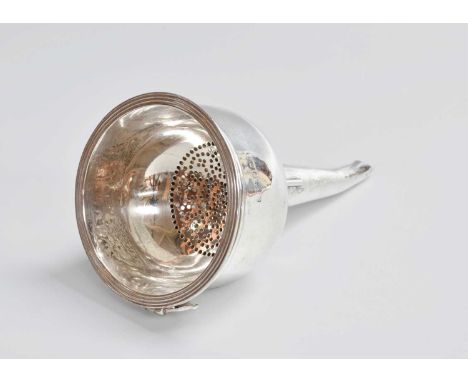 A George III Silver Wine-Funnel, by Rebecca Emes and Edward Barnard, London, 1810, of typical form, with reeded border and sh