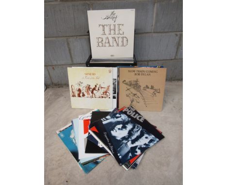 A collection of LP's including Bob Dylan, The Band, The Byrds etc 