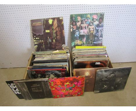 Two boxes of mostly 1960's/70's LP's including The Who, The Beatles, Rock Workshop, Rolling Stones, Bob Dylan, Cream, David B