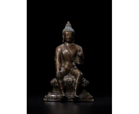 STATUETTE DE MAITREYA EN ALLIAGE DE CUIVRETIBET, XVIE/XVIIE SIÈCLEHimalayan Art Resources item no. 4635 18 cm (7 1/8 in.) hig