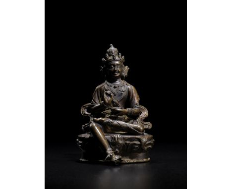 STATUETTE DE TILOPA EN ALLIAGE DE CUIVRETIBET, XVIIE/XVIIIE SIÈCLEHimalayan Art Resources item no. 4644 11 cm (4 2/8 in.) hig