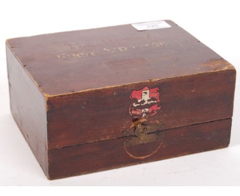 A superb vintage WWII Second World War era home ' First Aid Case '. The First Aid Kit appears complete (unchecked) and unused