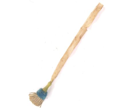 A rare WWI First World War Imperial German Saxon Unit / Regiment troddle (knot). Green 'acorn' endpiece with blue banding and
