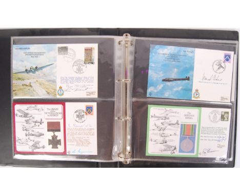 A superb album of 37x assorted First Day Covers ( FDC's ) - each autographed by a VC Victoria Cross recipient. Some multi sig