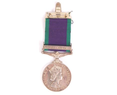 A 20th century conflict Queen Elizabeth II ' For Campaign Service ' service medal. Awarded to a 24153384 Private A. R. Hall o