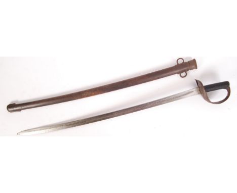 An antique Enfield 1898 pattern cavalry officer / trooper's sword.&nbsp;Steel bowl guard with two riveted grips, 90 on the bl