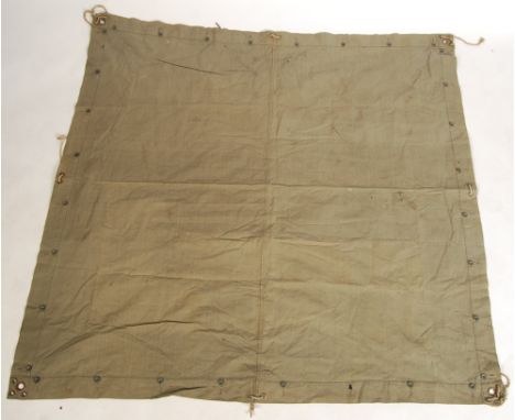 An original WWI First World War period Imperial German soldier's groundsheet (commonly used as Ponchos in the trenches) . Fie