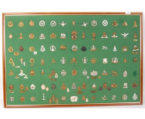 An assorted collection of approximately 130x framed British WWI First World War, WWII Second World War and other conflict rel