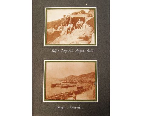 An incredible and fascinating original WWI First World War soldier's personal photograph album, detailing his serving in the 
