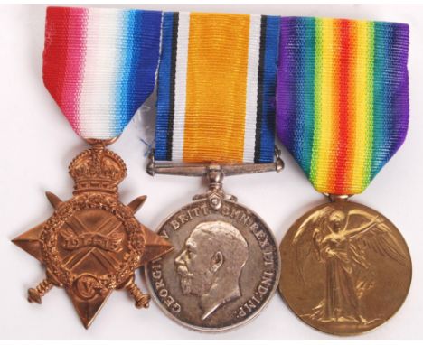 A WWI First World War medal group, awarded to a 54993 Sapper A. Pitt of the Royal Engineers. Comprising 14-15 Cross, War meda