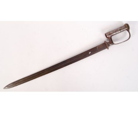 An antique 19th century Sappers and Miners East India Government Pattern 1845 Socket rifle Bayonet, single-edged fullered bla