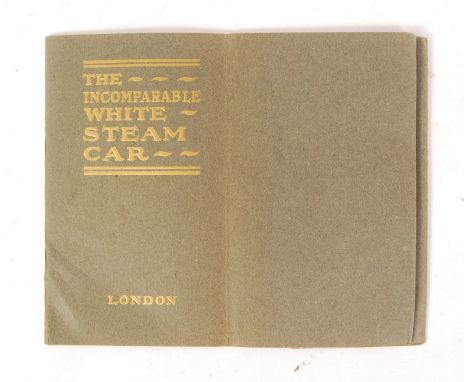 An incredibly rare 1905 ' White ' Steam Cars vintage steam car automobile brochure. Offices in King St &amp; Regent St, Londo