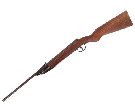 A vintage Diana made ' Model 22 ' .177 calibre child's air rifle. Wooden stock, with makers marks to barrel. Sight to top. AF