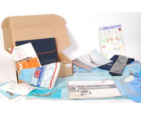 A collection of assorted Concorde British Airways memorabilia , merchandise and ephemera relating to a married couple ( the h