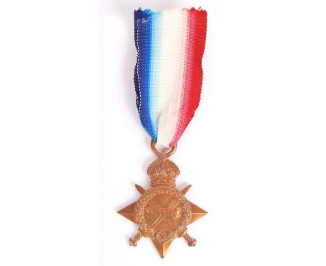 A WWI First World War 1914-15 Star medal of Scottish interest, awarded to a 071216 Gunner G. McAllister of the Royal Field Ar