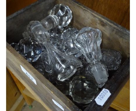 Box of decanter stoppers.