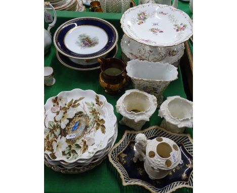 Comports, Victorian plates, etc.