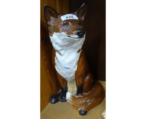 A large ceramic fox.