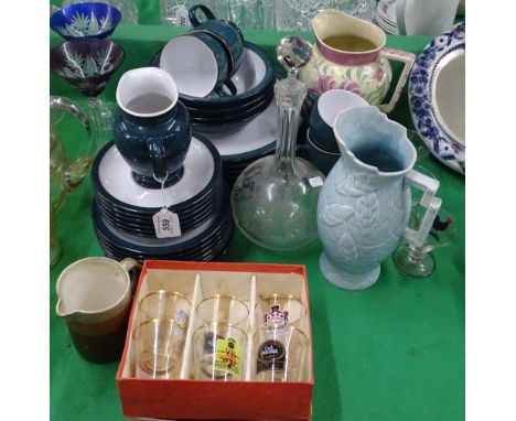 Denby crockery, jugs, decanter, etc.