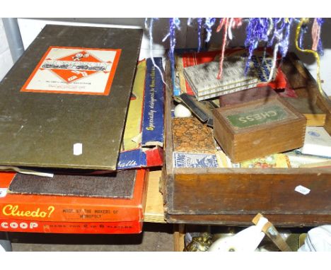 Card games, chess and board games.