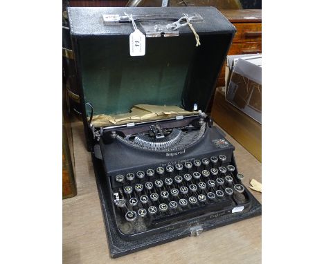 An Imperial Good Companion early portable typewriter with original case.