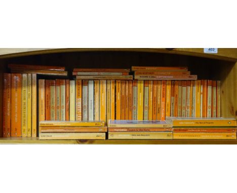 A shelf of Vintage Penguin books.