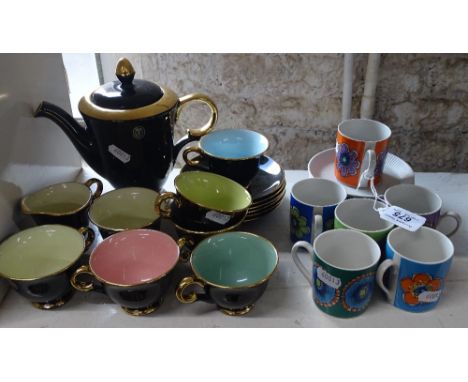 Villeroy & Boch coffee cans and saucers and a coffee set.