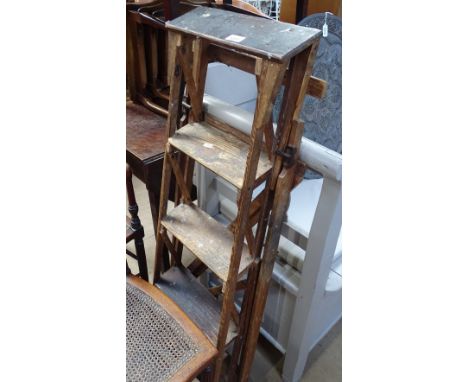 A Vintage pine step ladder.