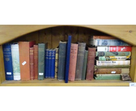 Shelf of Vintage hardback books.
