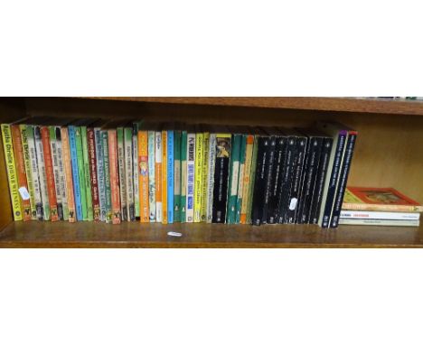 Shelf of various books.