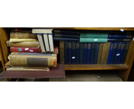 A shelf of topographical books including Highways & Byeways.