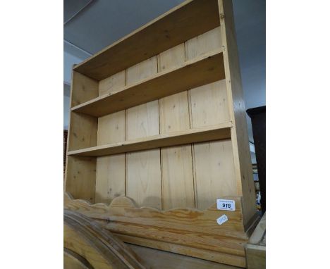 A small hanging pine open 3-tier shelf, width 2'3".