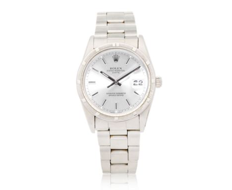 Rolex. A stainless steel automatic calendar bracelet watchModel: DateReference: 15010Date: Circa 1984Movement: 27-jewel Cal.3