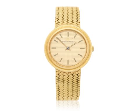 Girard-Perregaux. An 18K gold manual wind bracelet watch with sigma dialDate: Purchased 3rd July 1978Movement: 17-jewel Cal.1