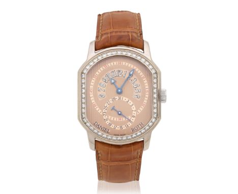 Daniel Roth. An 18K white gold diamond set automatic retrograde calendar wristwatchModel: PremierReference: 807.L.60Date: Cir