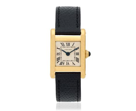 Cartier. A lady's 18K gold manual wind wristwatchModel: Tank NormaleDate: Circa 1960Movement: 18-jewel manual wind, No.176013