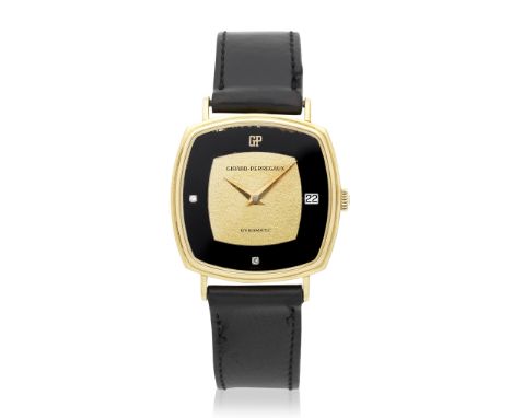 Girard-Perregaux. An 18K gold diamond set automatic calendar wristwatchModel: GyromaticDate: Purchased 19th December 1980Move