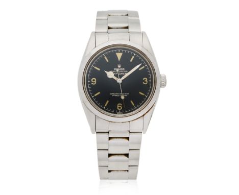 Rolex. A stainless steel automatic calendar bracelet watchModel: ExplorerReference: 1016Date: Circa 1957Movement: 25-jewel Ca