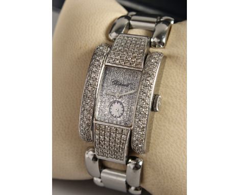 A SUPERB CHOPARD LA STRADA DIAMOND MOUNTED WRISTWATCH, No. 1093723, in a box with papers.