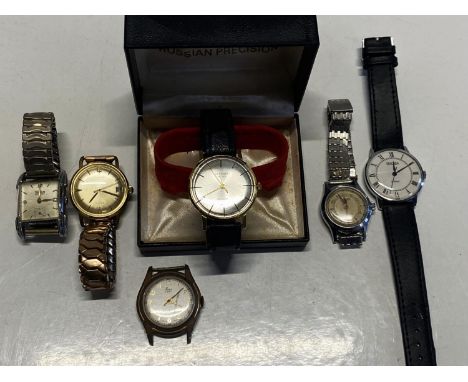 A selection of assorted vintage watches including Sekonda etc all ticking at time of cataloguing